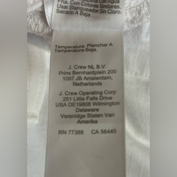 NEW J Crew 8" Mid Rise Skinny Jean Signature Stretch 35 White $118 0877 - Picture 9 of 12